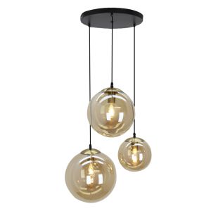 Lampada a sospensione ambrata design, Dolf