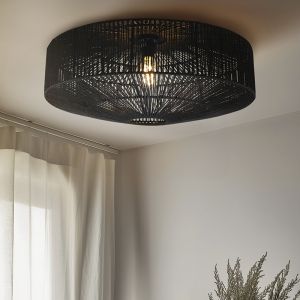 Lampada da soffitto nera rustica, Pippa