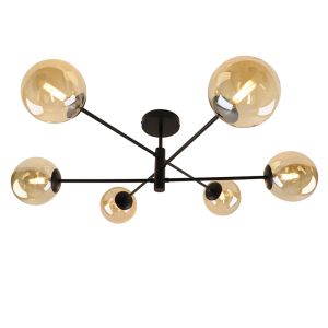 Lampada da soffitto ambrata design, Remo