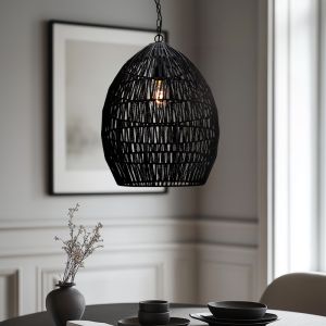 Lampada a sospensione nera industriale, Peggy