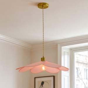 Lampada a sospensione rosa rustica, Nena