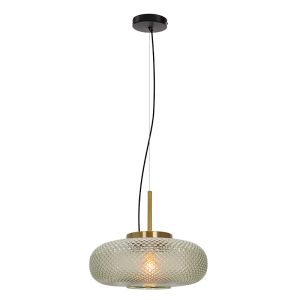Lampada a sospensione verde retrò, Johnson