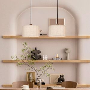 Lampada a sospensione beige rustica, Loulou