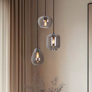 Lampada a sospensione grigia moderna, Caia