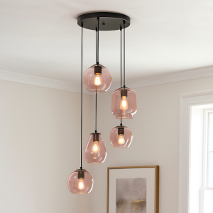 Lampada a sospensione rosa moderna, Caia