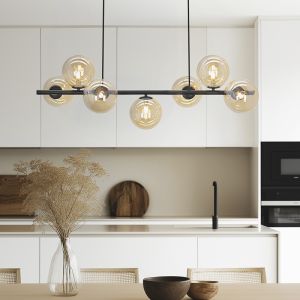 Lampada a sospensione ambrata design, Remo