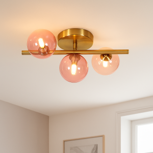 Lampada da soffitto rosa design, Remo