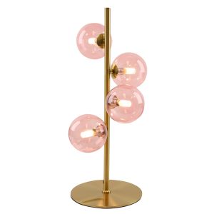 Lampada da tavolo rosa design, Remo, con interruttore