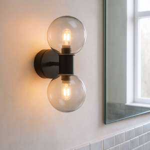 Applique per bagno nera moderna, Amer, IP44