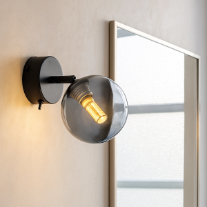 Applique per bagno nera moderna, Amer, IP44