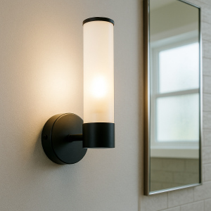 Applique per bagno nera moderna, Callum, IP44