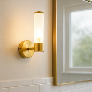 Applique per bagno dorata moderna, Callum, IP44
