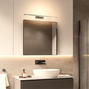 Lampada per specchio in nichel moderna, Steffy, 8W, 3000K LED, IP44