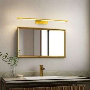 Lampada per specchio dorata moderna, Steffy, 8W, 3000K LED, IP44