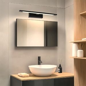 Lampada per specchio nera moderna, Steffy, 6W, 3000K LED, IP44