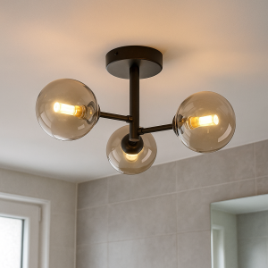 Lampada da soffitto da bagno ambrata moderna, Amer, IP44