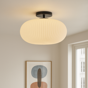 Lampada da soffitto da bagno bianca design, Elliot, IP44