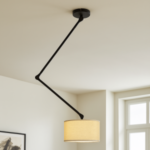 Lampada da soffitto nera moderna, Timmy