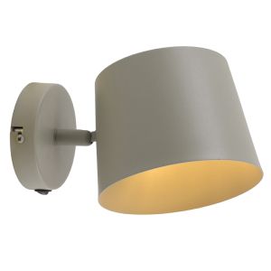 Faretto da parete verde moderno, Rinke, con interruttore