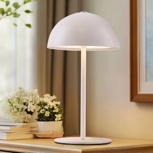 Lampada da tavolo bianca retrò, Douwe, 4W, dim to warm LED, controllo touch