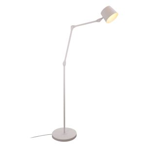 Lampada da terra bianca moderna, Rinke, con interruttore