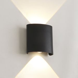 Lampada da esterno nera in alluminio, Marcio, 2W, 3000K LED, IP54
