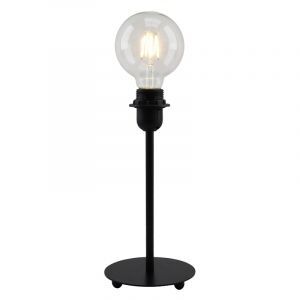 Lampada da tavolo senza paralume nera metallo, Eileen, con interruttore