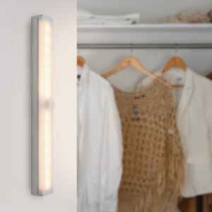 Lampada per armadio argenta in plastica, Ilana, 1W, 3000K LED