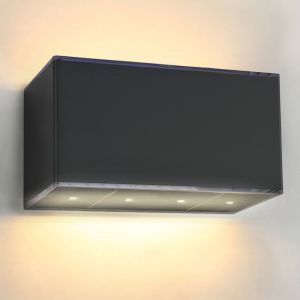 Applique da esterno solare nera in plastica, Sunaina, 1W, 3000K LED, IP65