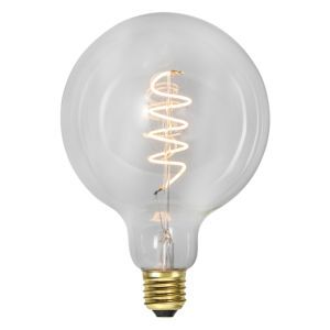 Filamento E27 dimmerabile a 3 gradi con sfera grande a spirale G125, 4w bianco extra atmosferico