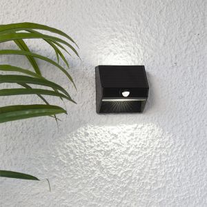 Applique da esterno solare nera in plastica, Amier, 0,06W, 5000K LED, IP44