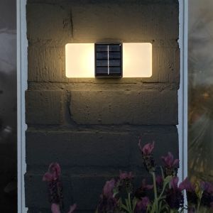 Applique da esterno solare bianca in plastica, Amier, 0,3W, 3000K LED, IP44