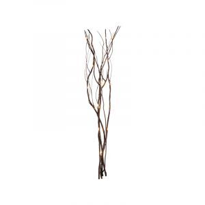 Rami di salice marrone con illuminazione, alti 60 cm, a batteria