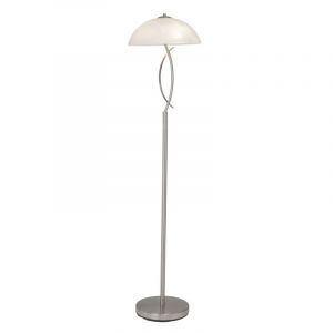 Lampada da terra cromata in vetro, Ishara, con interruttore