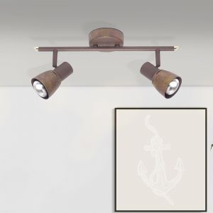 Faretto da soffitto in rame metallo, Rieko