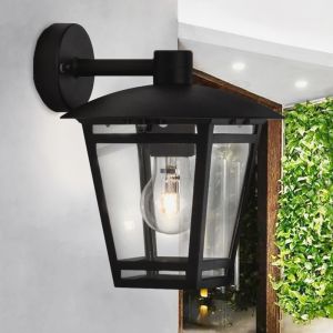 Lampada da esterno nera moderna, Jedidjah, IP44