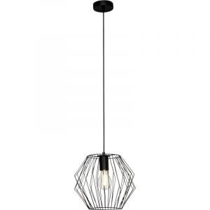 Lampada a sospensione nera industriale, Alvina