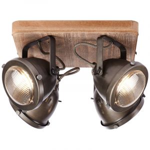 Lampada da soffitto in legno marrone, Elena