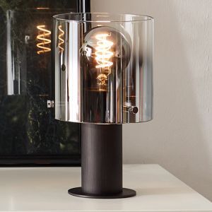 Lampada da tavolo marrone design, Nour, con interruttore