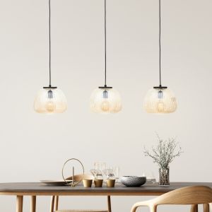 Lampada a sospensione ambrata retrò, Neha