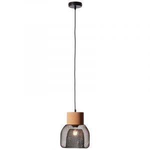 Lampada a sospensione in tappi di sughero nera, Kayo