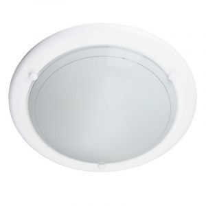 Lampada da soffitto bianca in vetro, Angely