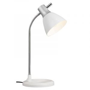 Lampada da scrivania bianca design, Liberty, con interruttore