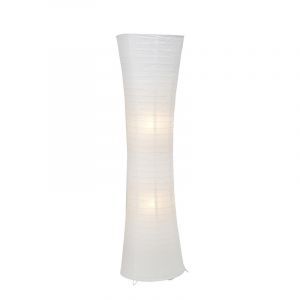 Lampada da terra bianca metallo, Isalie, con interruttore