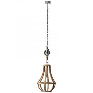 Lampada a sospensione in legno marrone, Afnane