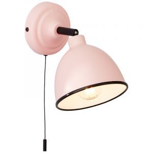Faretto da parete rosa classico, Anouk, con interruttore a strappo