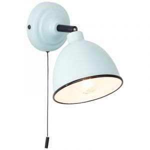 Faretto da parete blu classico, Anouk, con interruttore a strappo