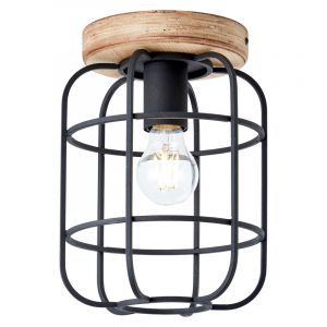 Lampada da soffitto in legno nera, Taede