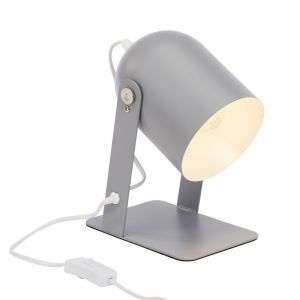 Lampada da tavolo grigia moderna, Arlette, con interruttore