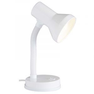 Lampada da scrivania bianca in plastica, Loet, con interruttore